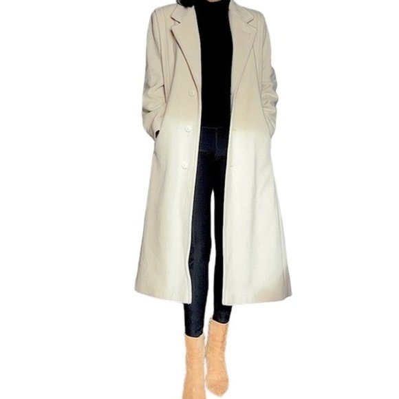 Vintage Forecaster of Boston Cream Wool-blend Long Pea Coat - Picture 4 of 13